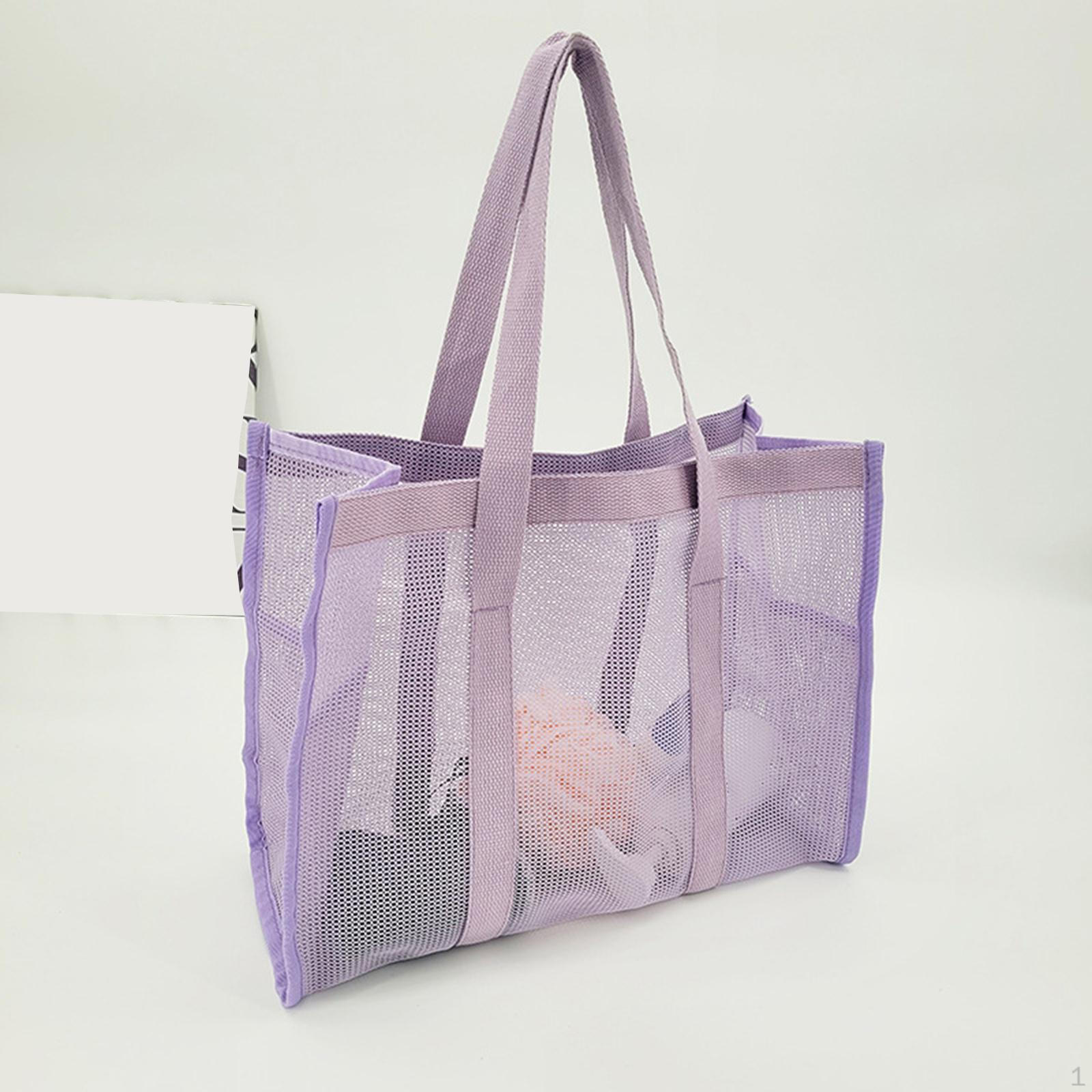 

Сетчатая сумка-тоут для душа Легкая Быстросохнущая для Женщин Мужчин Аксессуары Кемпинг фиолетовый