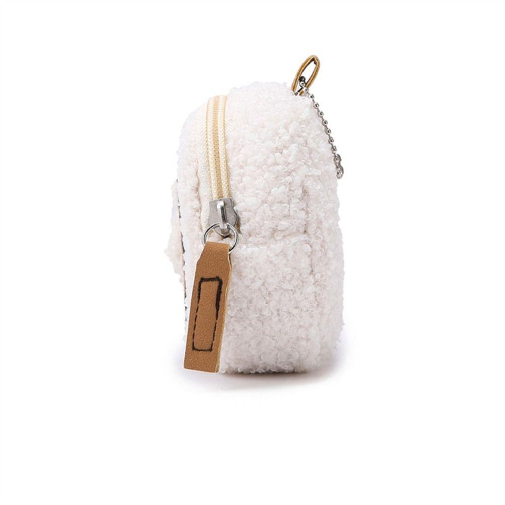 Pendant Small Makeup Bag Bear Earphone Bag Fashion Plush Coin Purse Keychain  Daily