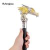 Złoty biały luksusowy głowa smoka laska moda dekoracyjna laska Gentleman elegancki Cosplay laska gałka Crosier 94cm