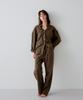 SAHAKI Relaxed Cotton Pants (Brown)