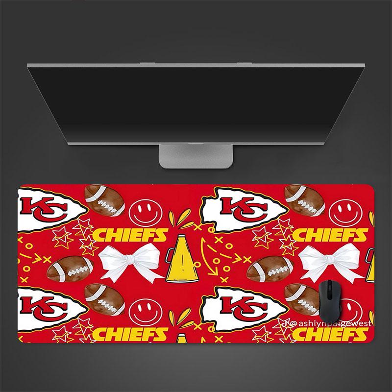 Kansas City Chiefs Mouse Pad, Large Gaming Desk Mat, Non-slip XXL Mousepad for Laptop & Tablet, Mini PC Playmat with Stitched Edges