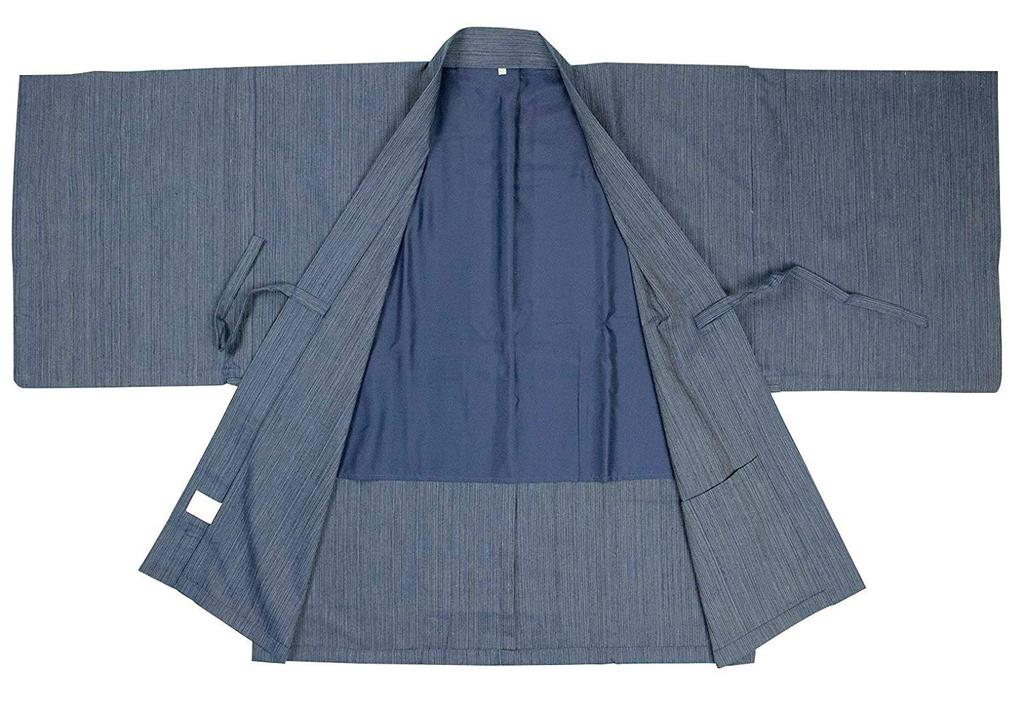 Inn Haori Single Item [KYOETSU] Men's (L, Blue)