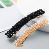 Vintage Crystal Beaded Hair Clip Set Simple Classic Straight Barrette Spring Clip Hair Accessories for Women Girls Korean Style Hairpin