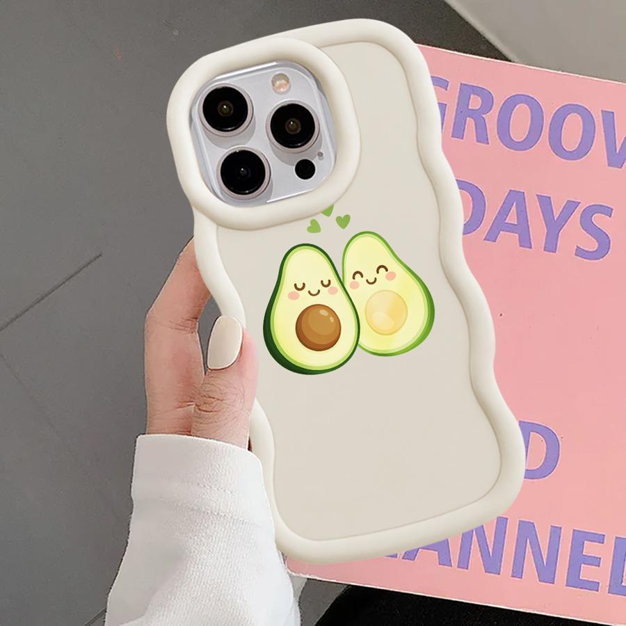 Green Avocado Soft Phone Cover Case for iPhone 14 12 15 Plus 8 17 Air 16 Pro Max 11 XR 13