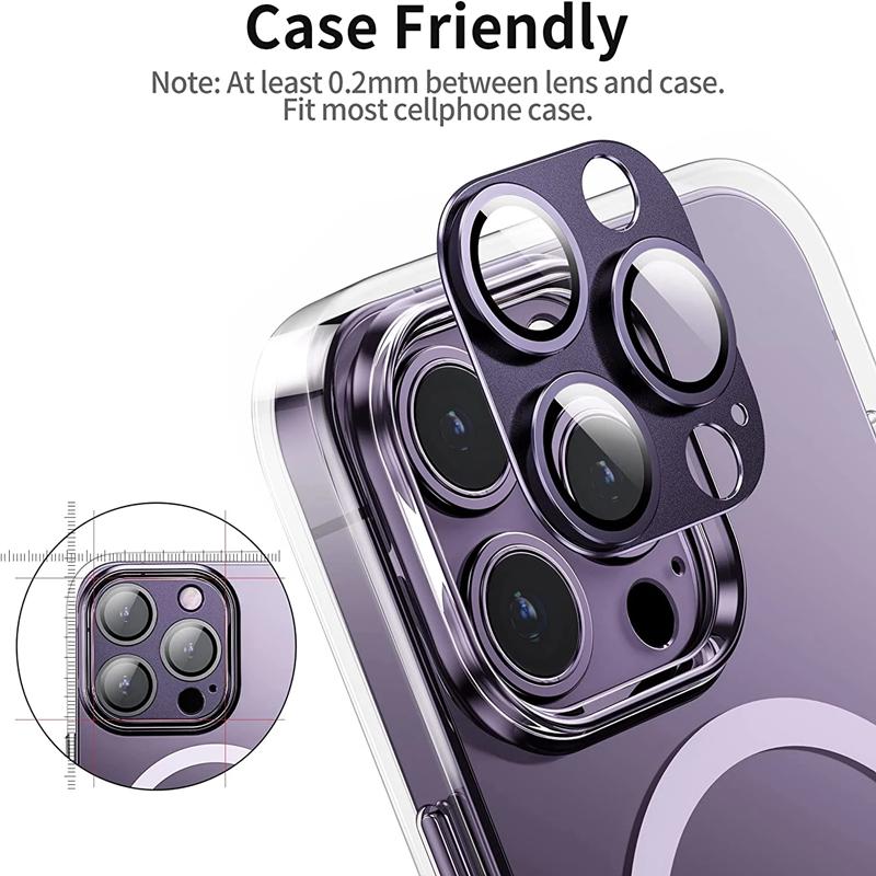 Camera Lens Protector For iPhone 14 Pro Max 14 Plus Luxury Aluminum Alloy Eagle Eye Protective Ring Paste Cover