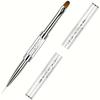 1PC Double-ended Nail Art Brush,Odorless Gel and Nail Design Tool,2-in-1 Polymer Gel Brush and Picker for Quick Nail Extension
