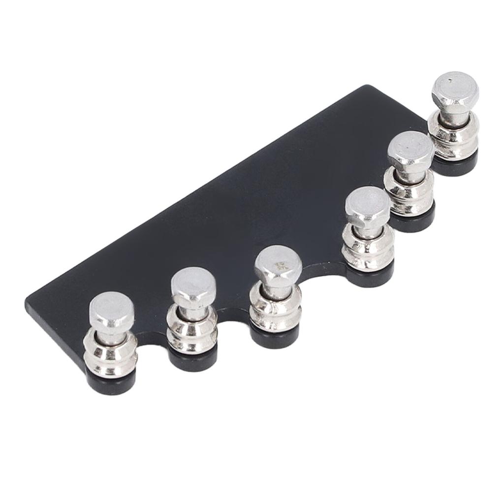Folk Guitar String Tuning System Metal Guitar Ferrule Bridge Tuning Device for Tone Volume Sustain Improvement Black