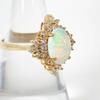 [Used] K14 Opal Diamond Ring / Size 14 / j55-50