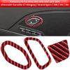 Carbon Fiber Door Lock Switch Button Glove Box Handle Switch Cover Trim for Chevrolet Corvette C7 Z06 Z51 ZR1 Stingray Grand Sport 2014 2015 2016