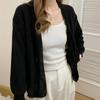 2025 Casual Korean Style Cardigan Women Sweater Long Sleeve Knitted Thin Elegant Jackets Autumn Solid Color Top Knitwear Coats Clothing