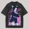 Demon Slayer Kocho Shinobu Vintage Washed Back Print T-Shirt, Unisex Oversized Streetwear, Anime Fan Gift