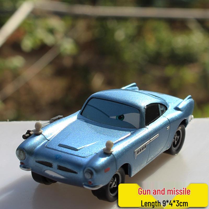 Pixar Cars Alloy Toy Set: McQueen, Mater, Sally, Sheriff Models