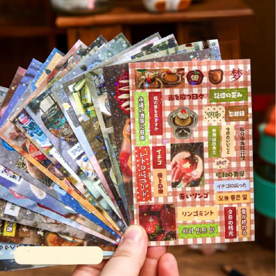 60 Pieces Per Set, Vintage Stickers, Japanese Style, Perfect for Decorating Journals, Scrapbooks or Creative Projects, Self Adhesive