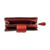 Coach Corner Zip Classic Monogram Coated Canvas And Leather Wristlet Clutch Women Clutch Red Dark-Brown C0082-IMRVQ