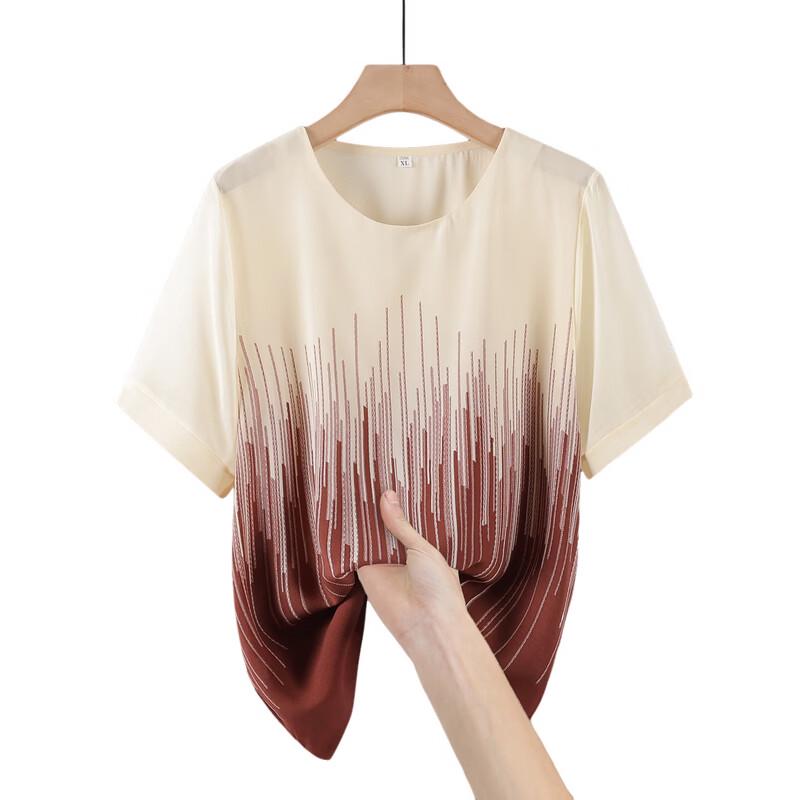 Women's Plus Size Striped Short Sleeve Summer T-Shirt
