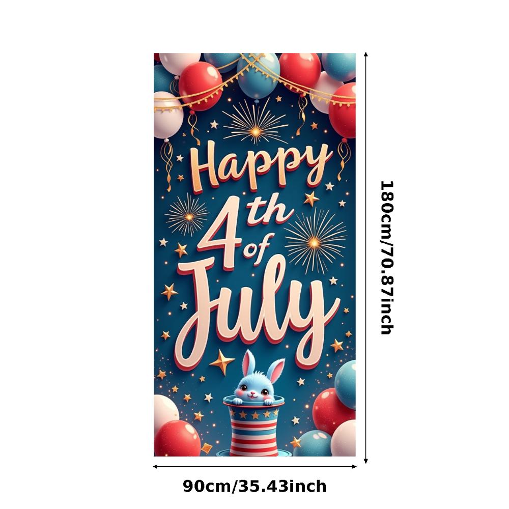 Decorative Design Happy 4th of July Celebration Banner for Holiday Party Indoor Decoration Patriotic Event
