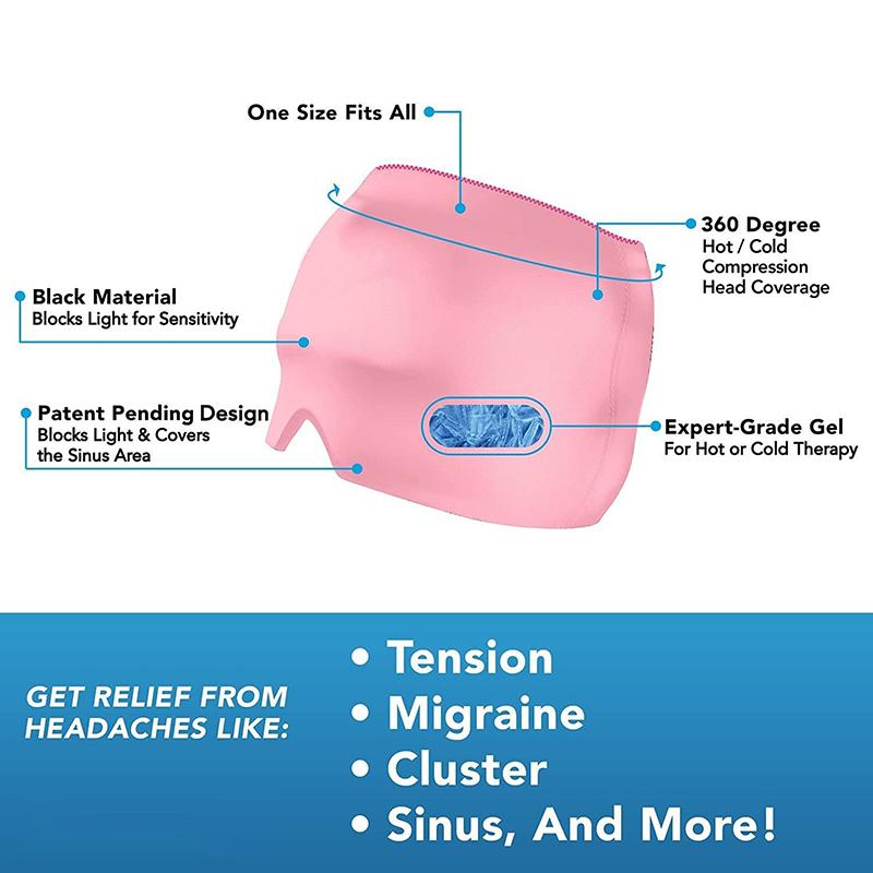 Relief Headgear Migraine Relief Cap Gel Ice Cap Cold Compress Therapy Cap Ice Head Wrap Pack Eye Mask For Pressure Relieve Pain