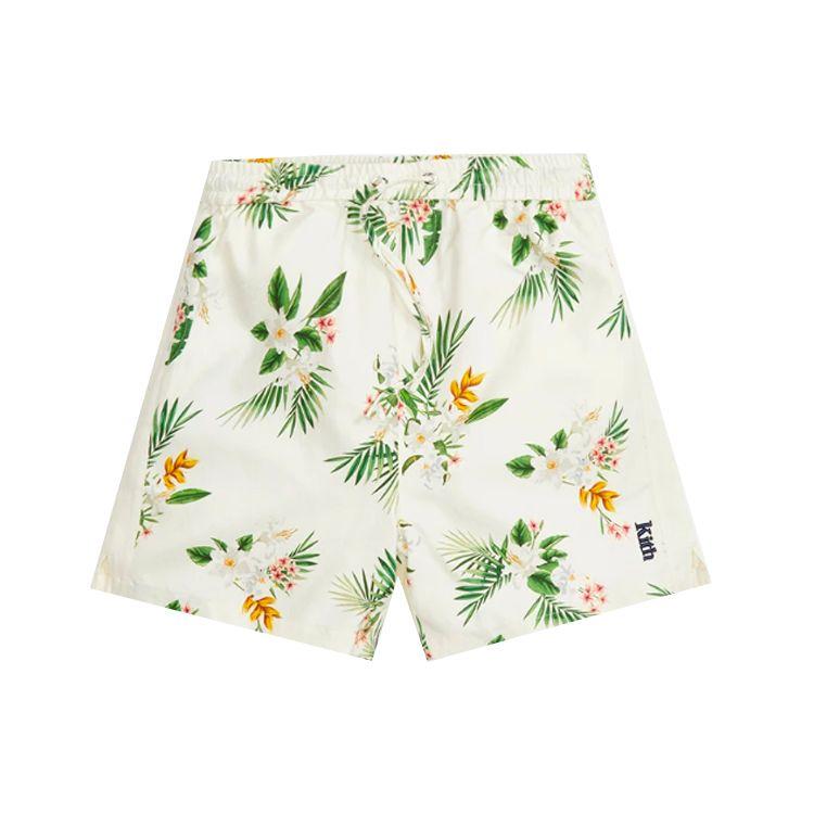 

Kith Шорты из шелка с гавайским принтом, белые, унисекс, уличная одежда KH6532-101 M