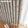 1PC NAPEARL 70-80% Perdele cu imprimare florală de primăvară, cu blocare a luminii, pentru dormitor, sufragerie, decor acasă