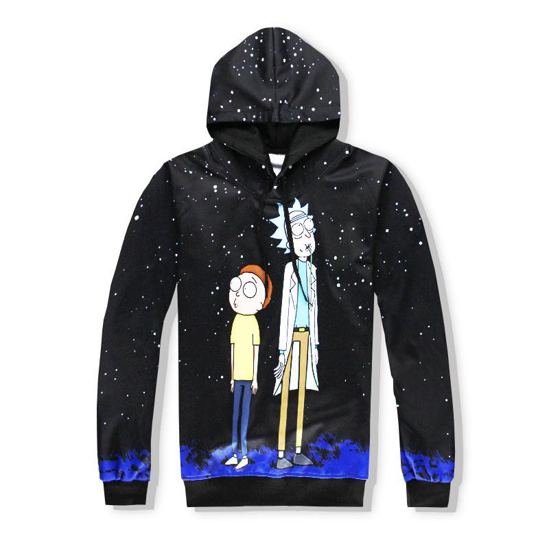 Trendy Anime Print Hoodie Relaxed Fit Hooded Sweatshirt For Casual Streetwear