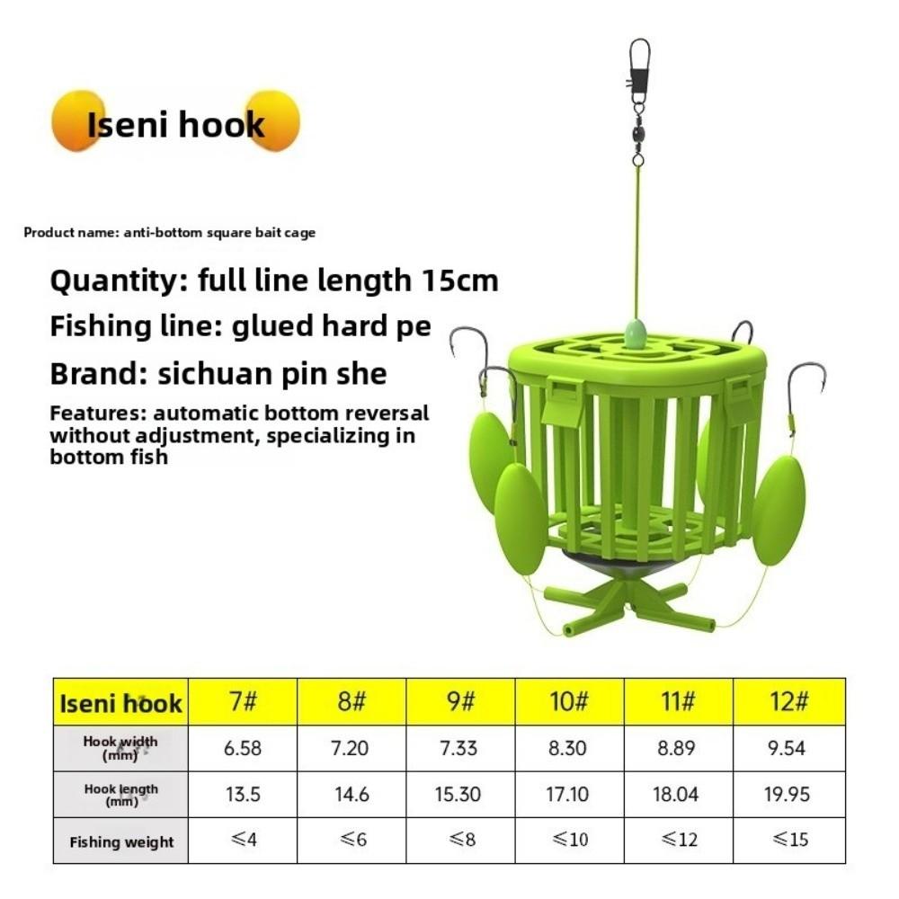 Four Strong Hooks Fishing Hooks Carbon Steel Sea Box Hook Carp Square Square Tackle Carp Fishing