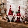 Holiday Gift for Friends Christmas Plush Gnome Decoration, Nordic Xmas Scandinavian Tomte Elf with Cute Souvenirs Pine Tree Branch Desk Shelf