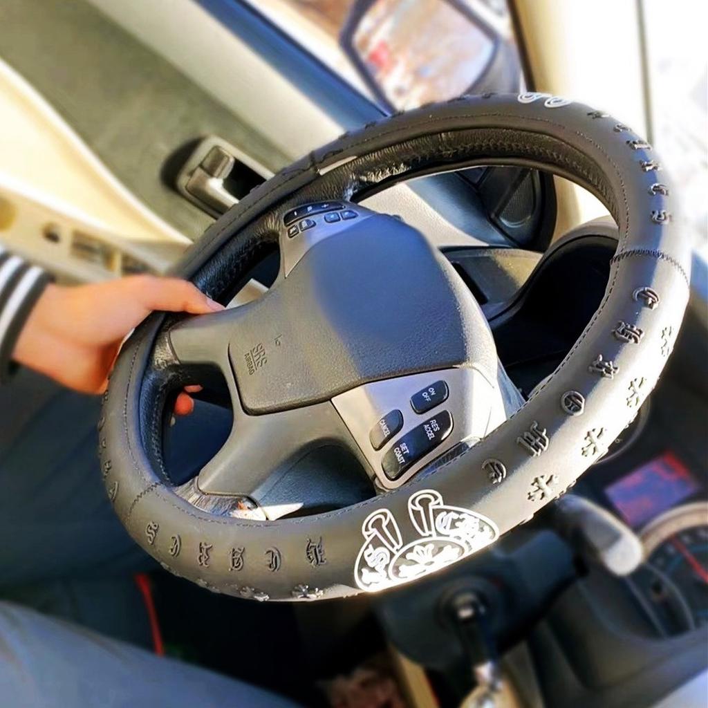 38cm Hello Kitty Car Steering Wheel Cover Universal Decor Handle Cover Cute Anti Slip Sweat Absorbing Cartoon Handlebar Cover