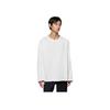 Calvin Klein Solid Color Casual Embossed Letter Crew Neck Long Sleeve T-Shirt Men Tops Moonlight-White J326899-YAF