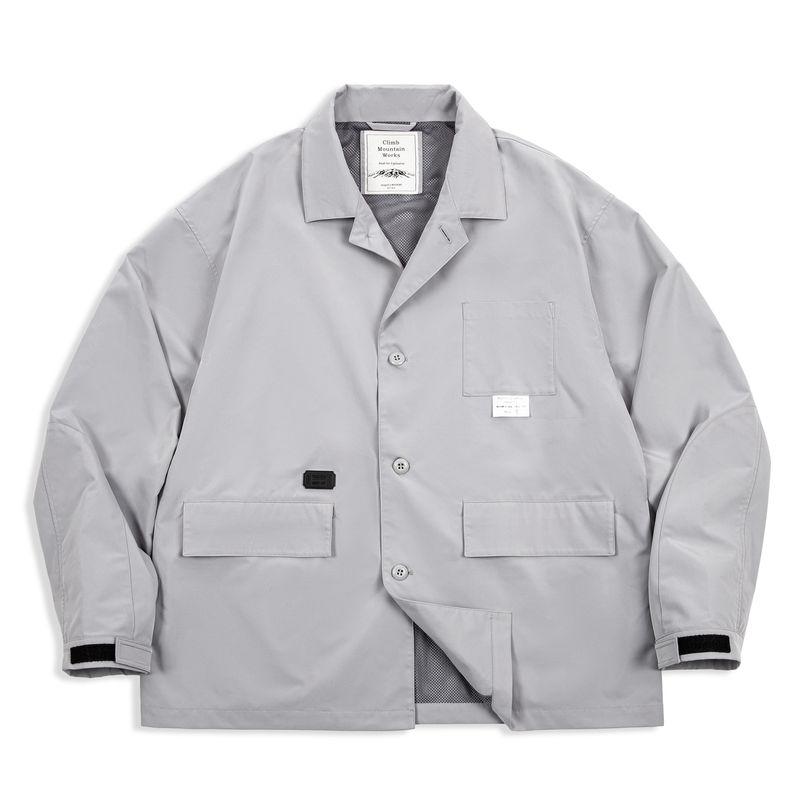 

Madeng Городской мальчик Плоский воротник Все сочетающиеся Рабочая одежда Grey 3XL