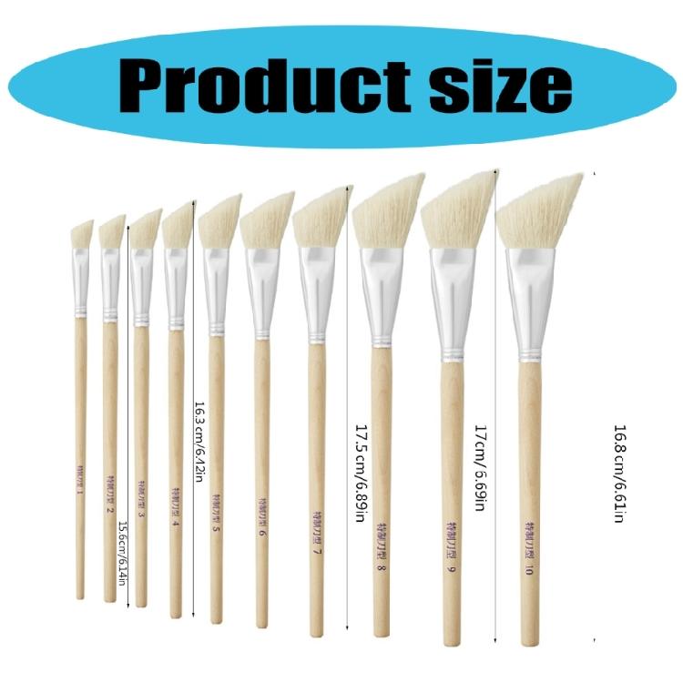 Acrylic Paint Brush Mop Brush for Blending, Goat Hair Brush Wood Handle Artist Brush for Acrylic Watercolor Oil Painting