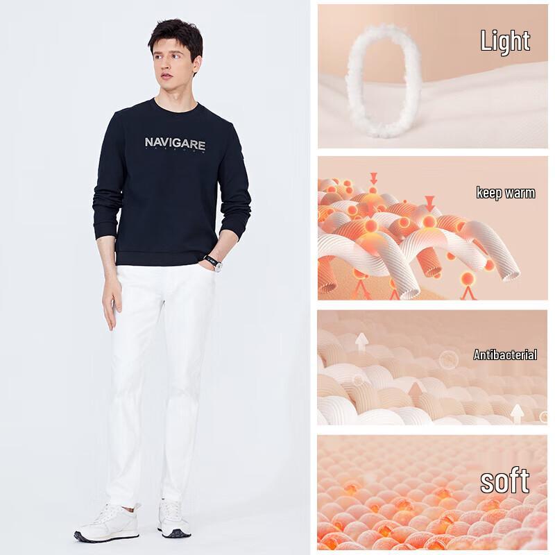 Navigare Men's Round Neck Air Layer Warm Sweatshirt