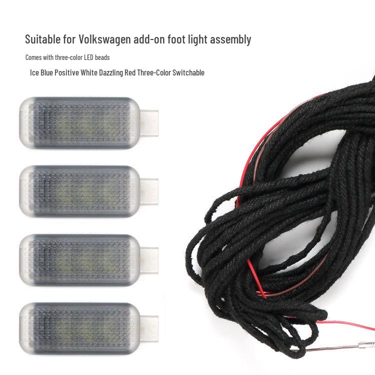 Volkswagen LED Foot Light Assembly for Golf, Sagitar, Magotan, CC, Sharan, Passat, Tiguan, and Bora