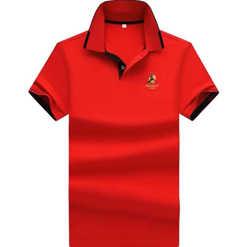 TrendHub New Mens Short Sleeve Polo Shirt Mens Embroidered Top Clothes Men's Business Casual Polo Shirt