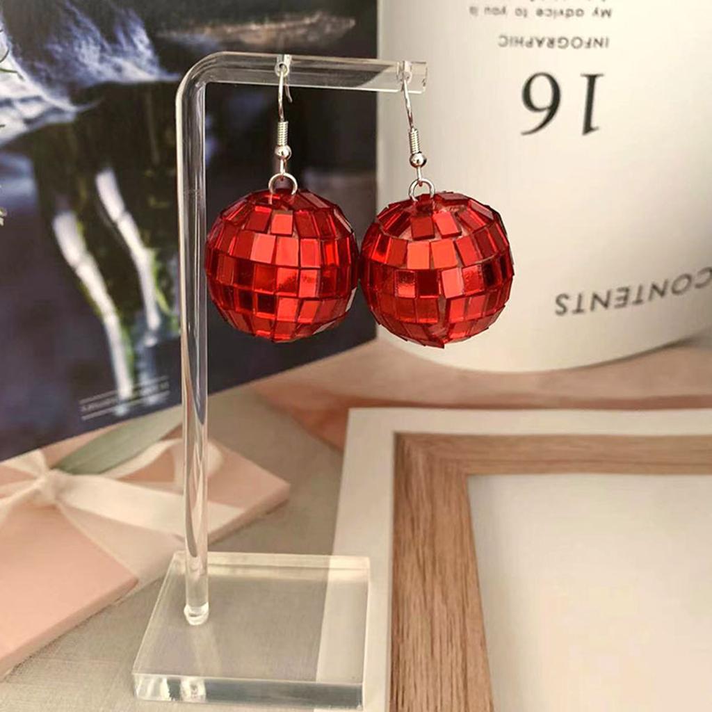 Mirror Ball Disco Ball Earrings Disco 60's 70's Ball Earrings Costume Accessory