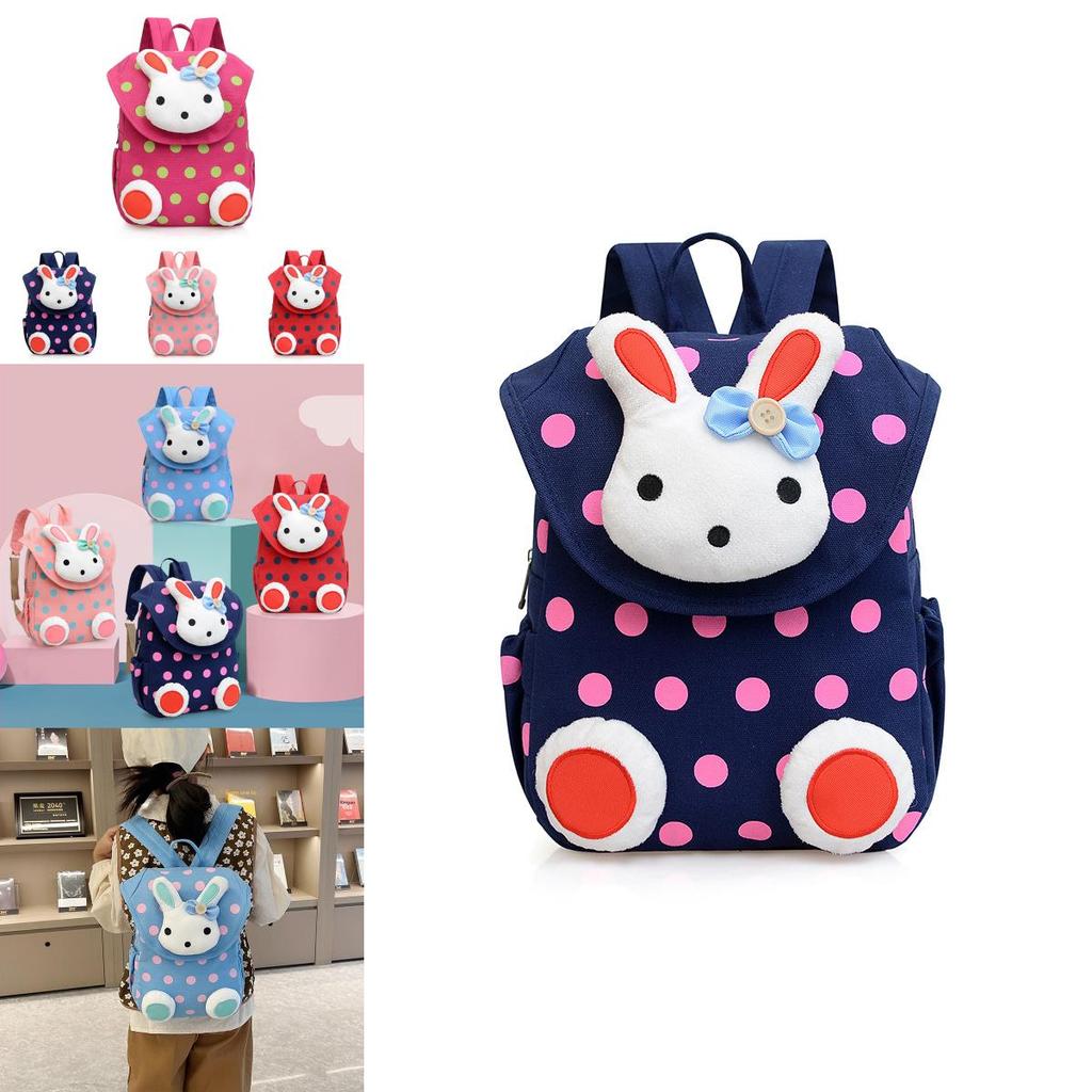 Fashionable Breathable Lightweight Canvas Bunny Backpack For School Kids