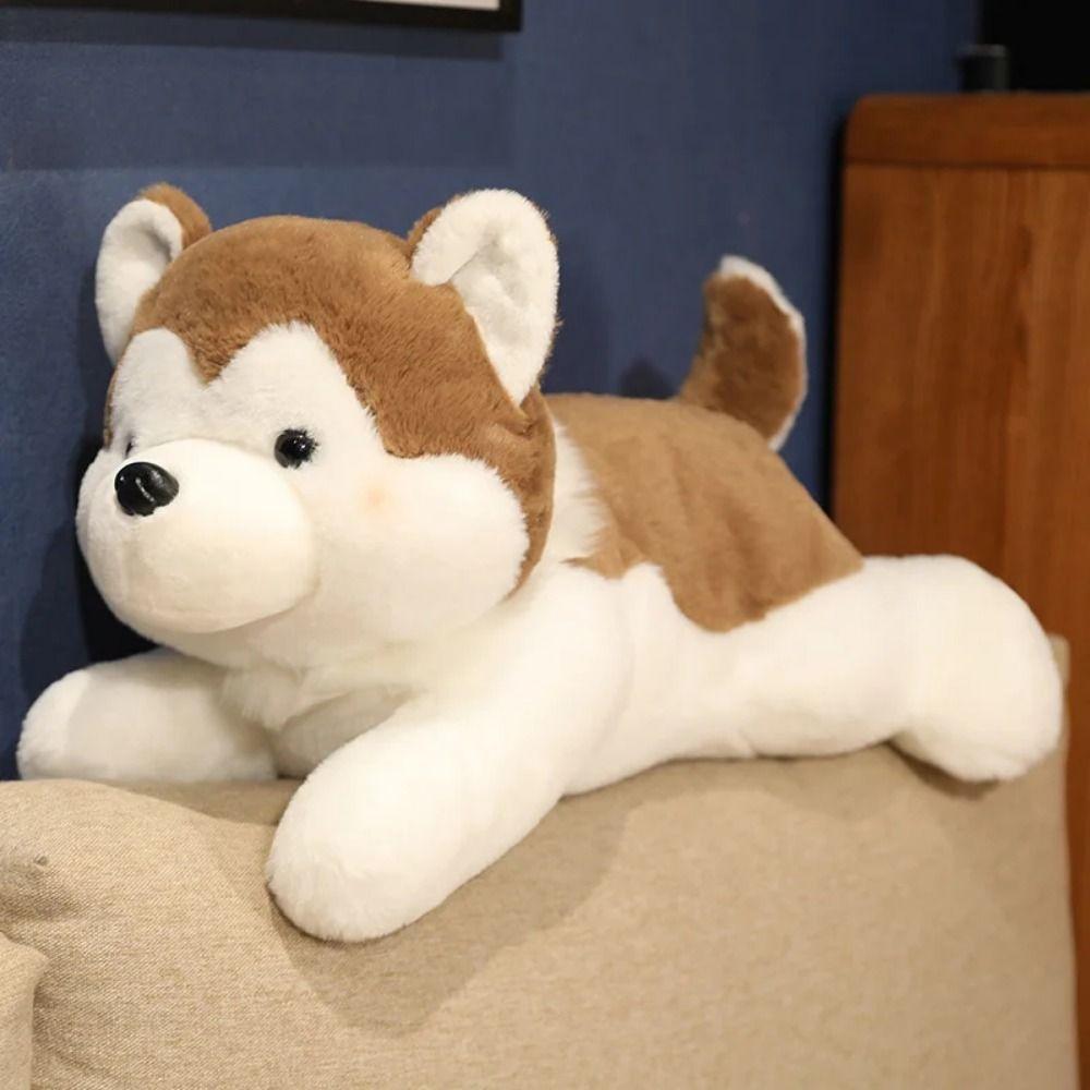 Stuffed Animal Dog Plush Doll Pet Puppy Stuffed Puppy Dog Sleeping Pillow Husky Plush Toy  Kids Toy