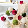 4Pcs/set Plastic Christmas Ball Set Velvet Flocking Christmas Tree Props  Christmas Decorations