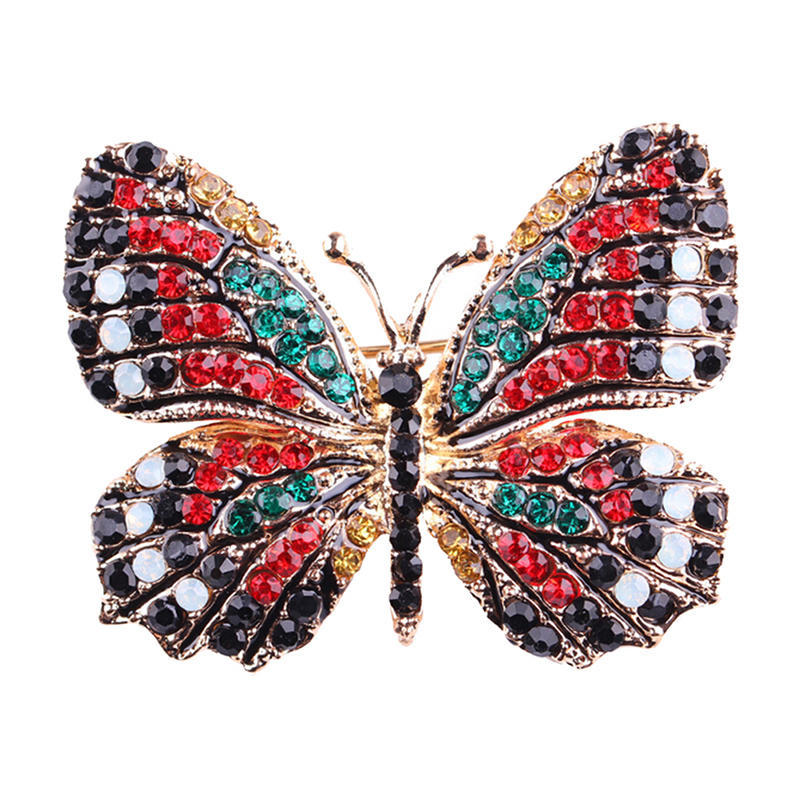 Butterfly Brooch Pin Gold Women Dress Wedding Bridal Brooch Pin