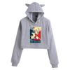 Darling in the Franxx Zero Two Cat Ear Cropped Hoodie - Women's Anime Style