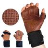 1 Pair Cowhide Weight Lifting Gloves Four-finger Fitness Workout Gloves  Gym/Fitness