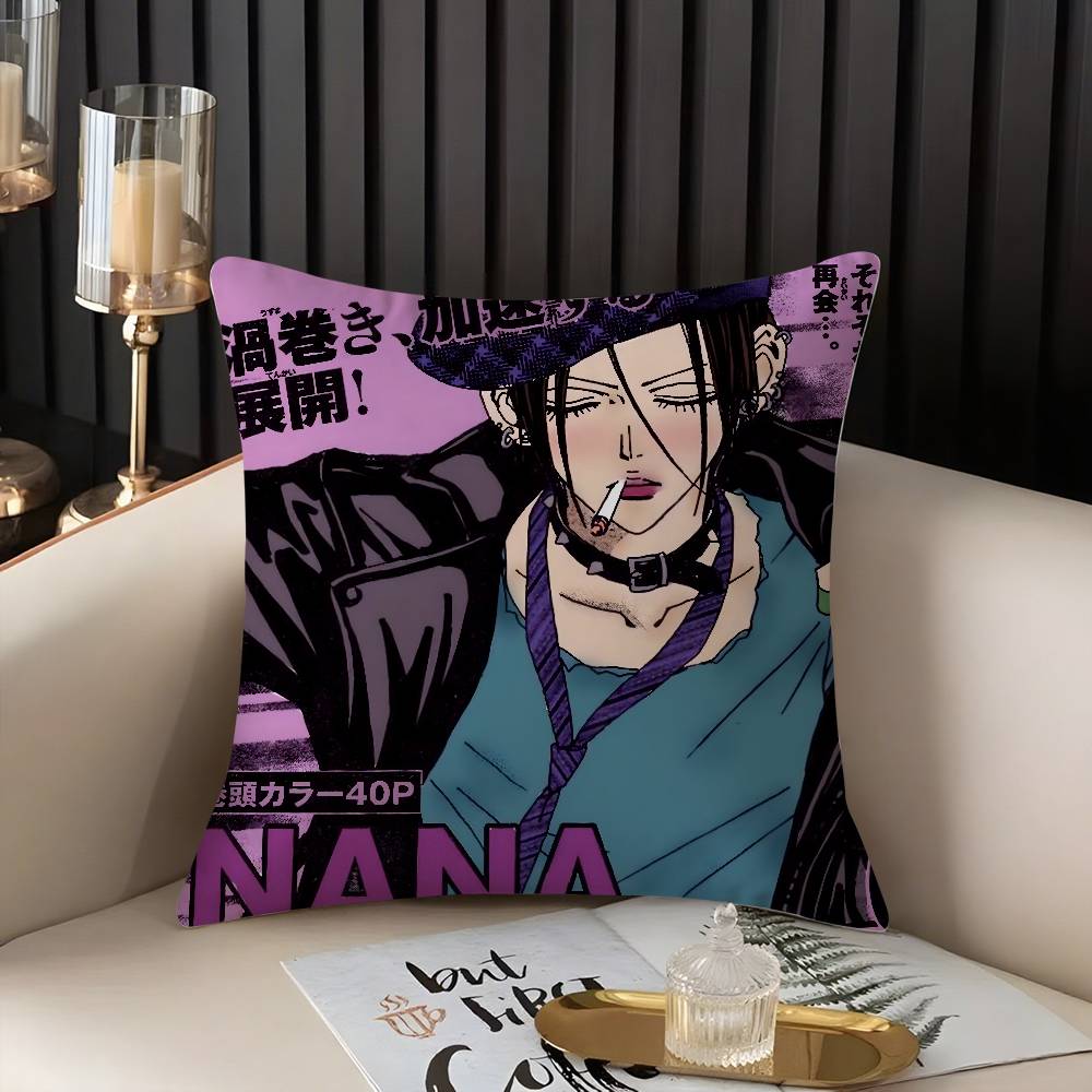 Arrival N-Nana Anime Pillow Case Home Dorm Chair Back Short Plush Double-Sided Printing Office Nap Time Cushion Cover