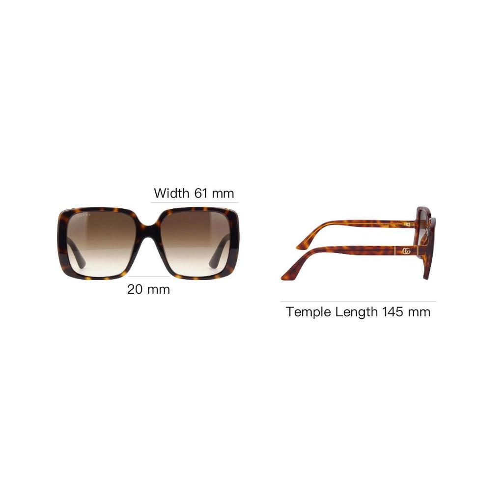 Gucci Square Gradient Plastic Sunglasses Unisex Sunglasses GG0632S-002