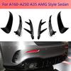 For Mercedes Benz A Class W177 Sedan A180 A200 A250 A35 AMG 2020 2021+ Rear Bumper Trim Cover Fender Flicks Canards Car Styling