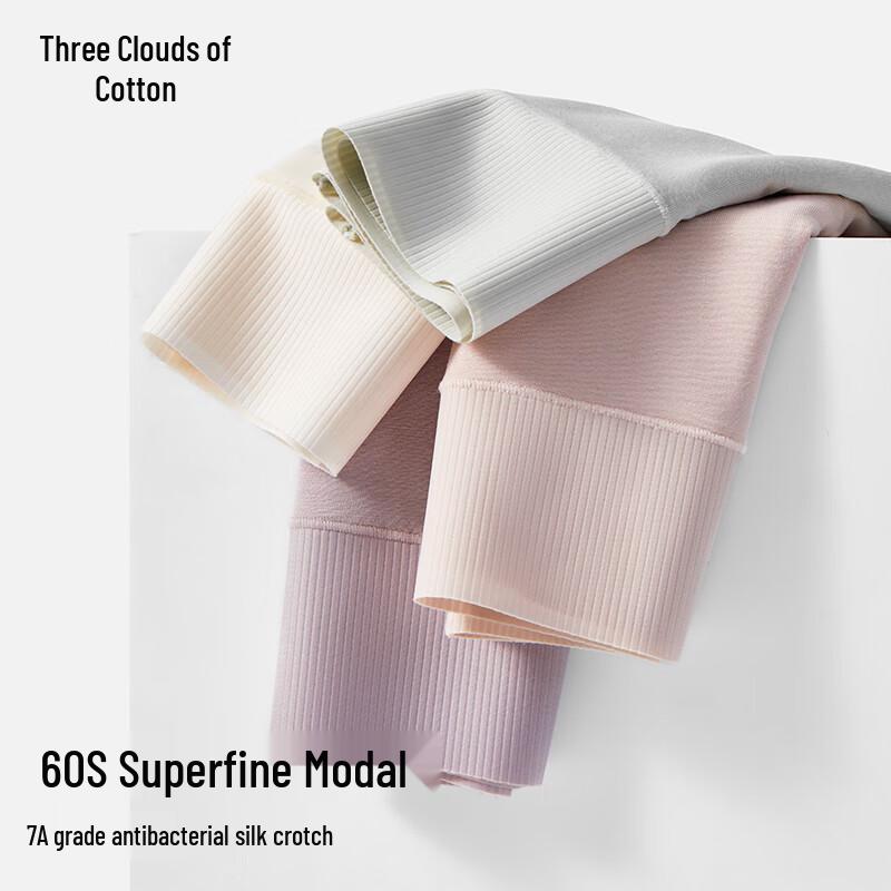 Sanduomian Women's 60S Modal Antibacterial High-Waist Briefs