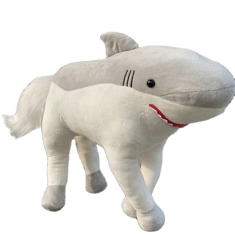 New 40/50/60cm Shark Horse Super Soft Stuffed Plush Toys Head Body Model  Pillow Baby  Birthday Xmas Gifts For Kids Home Decor