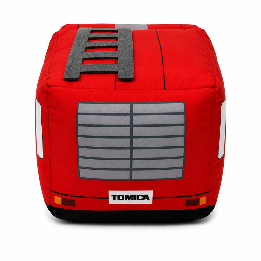 Two Types Available: Tomica Extra Large Plush Toy Fire Truck Selection Official Cushion (approx. 40cm) and Pump Truck.