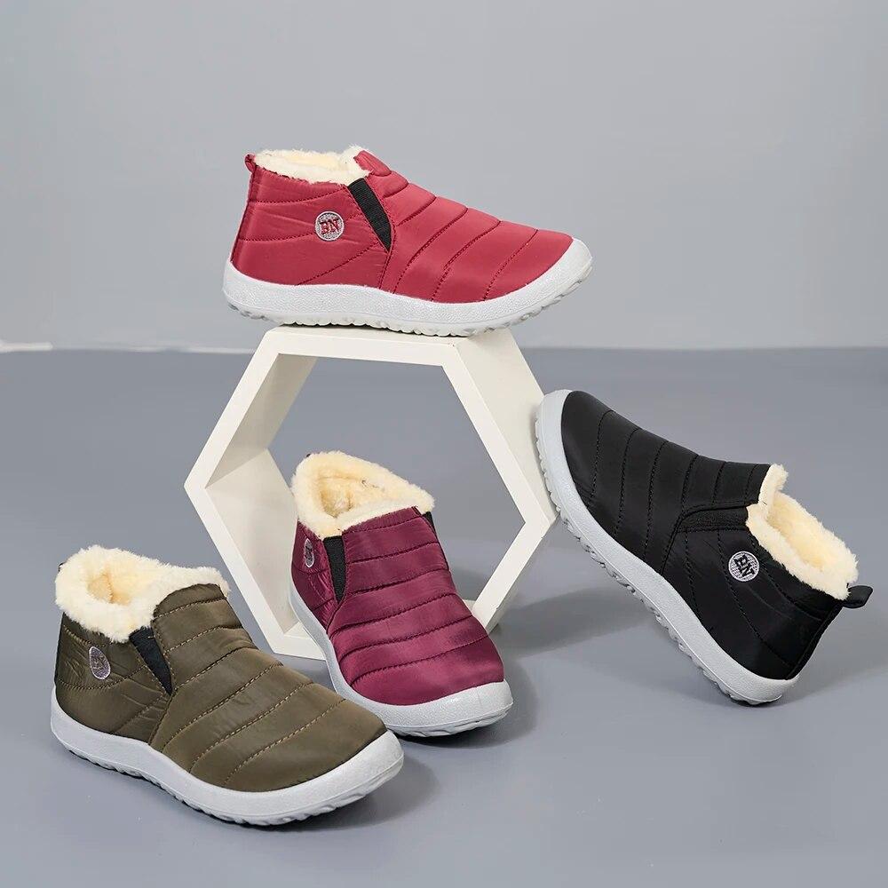 Winter Women Boots Waterproof Snow Boots Causal Ankel Boots Plus Size Women Warm Fur Cotton Plush Shoes