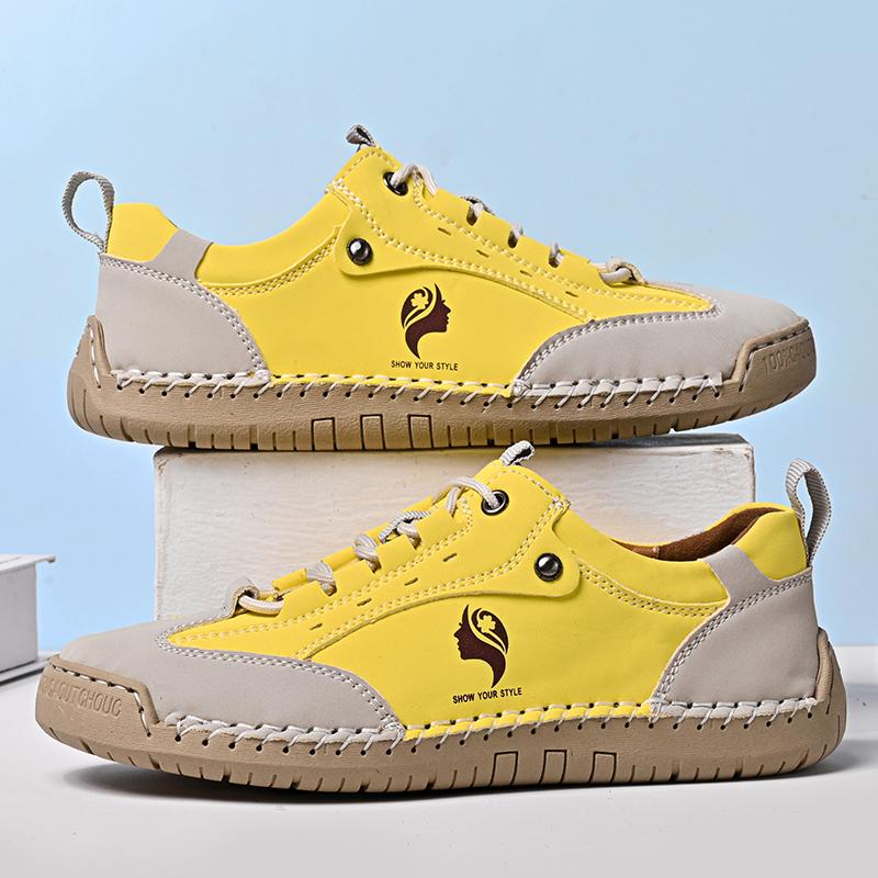 Große Größe 43 Handgefertigte Spaltleder Freizeitschuhe Damen Loafer Bequemer Fahrschuh Mokassins Damen Flache Schuhe