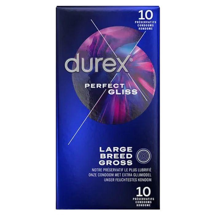Durex Perfect Gliss Extra Lubrification 10 préservatifs