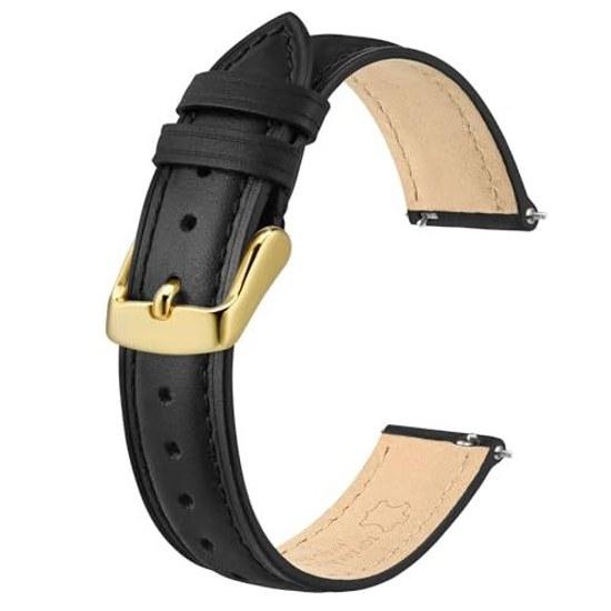 BISONSTRAP Watch Band Leather 12mm 14mm 15mm 16mm 17mm 18mm 20mm Wristwatch Belt Genuine Vintage Replacement Smartwatch Ladies Womens
